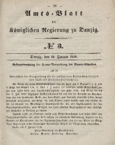 Amts-Blatt der Königlichen Regierung zu Danzig, 19. Januar 1859, Nr. 3