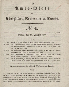 Amts-Blatt der Königlichen Regierung zu Danzig, 26. Januar 1859, Nr. 4