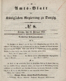 Amts-Blatt der Königlichen Regierung zu Danzig, 23. Februar 1859, Nr. 8