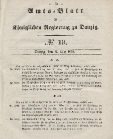 Amts-Blatt der Königlichen Regierung zu Danzig, 11. Mai 1859, Nr. 19