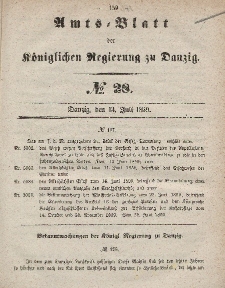 Amts-Blatt der Königlichen Regierung zu Danzig, 13. Juli 1859, Nr. 28