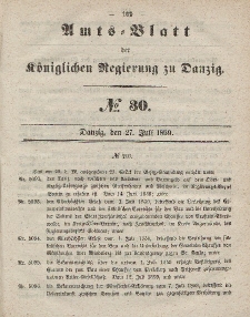 Amts-Blatt der Königlichen Regierung zu Danzig, 27. Juli 1859, Nr. 30