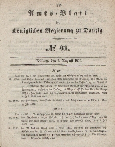Amts-Blatt der Königlichen Regierung zu Danzig, 3. August 1859, Nr. 31