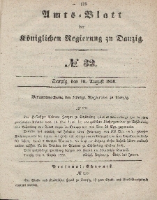 Amts-Blatt der Königlichen Regierung zu Danzig, 10. August 1859, Nr. 32
