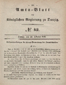 Amts-Blatt der Königlichen Regierung zu Danzig, 19. Oktober 1859, Nr. 42