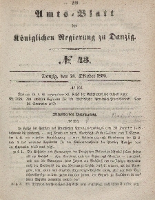 Amts-Blatt der Königlichen Regierung zu Danzig, 26. Oktober 1859, Nr. 43