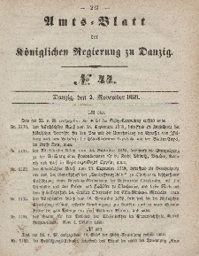 Amts-Blatt der Königlichen Regierung zu Danzig, 2. November 1859, Nr. 44