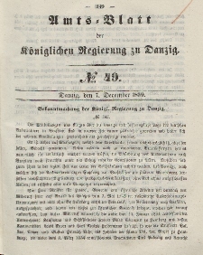 Amts-Blatt der Königlichen Regierung zu Danzig, 7. Dezember 1859, Nr. 49