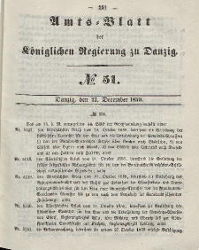 Amts-Blatt der Königlichen Regierung zu Danzig, 21. Dezember 1859, Nr. 51