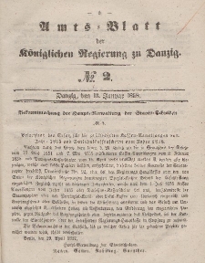 Amts-Blatt der Königlichen Regierung zu Danzig, 13. Januar 1858, Nr. 2