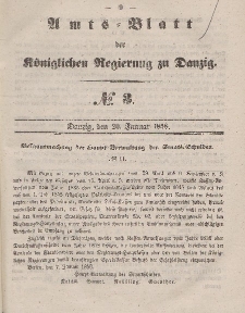 Amts-Blatt der Königlichen Regierung zu Danzig, 20. Januar 1858, Nr. 3