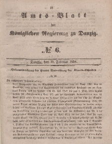 Amts-Blatt der Königlichen Regierung zu Danzig, 10. Februar 1858, Nr. 6