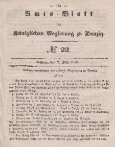 Amts-Blatt der Königlichen Regierung zu Danzig, 2. Juni 1858, Nr. 22