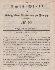 Amts-Blatt der Königlichen Regierung zu Danzig, 28. Juli 1858, Nr. 30