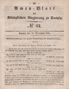 Amts-Blatt der Königlichen Regierung zu Danzig, 22. Dezember 1858, Nr. 51