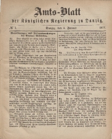 Amts-Blatt der Königlichen Regierung zu Danzig, 4. Januar 1871, Nr. 1