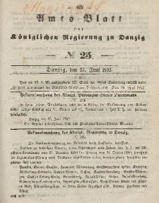 Amts-Blatt der Königlichen Regierung zu Danzig, 23. Juni 1852, Nr. 25
