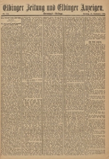 Elbinger Zeitung und Elbinger Anzeigen, Nr. 225 Sonntag 24. September 1893