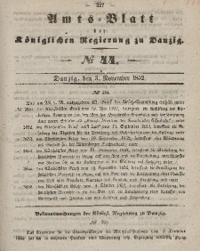 Amts-Blatt der Königlichen Regierung zu Danzig, 3. November 1852, Nr. 44