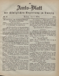 Amts-Blatt der Königlichen Regierung zu Danzig, 8. März 1871, Nr. 10