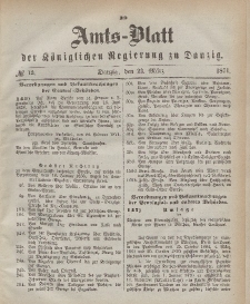 Amts-Blatt der Königlichen Regierung zu Danzig, 22. März 1871, Nr. 12