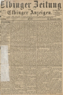 Elbinger Zeitung und Elbinger Anzeigen, Nr. 222 Donnerstag 23. September 1886