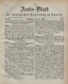 Amts-Blatt der Königlichen Regierung zu Danzig, 31. Mai 1871, Nr. 22