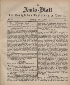Amts-Blatt der Königlichen Regierung zu Danzig, 7. Juni 1871, Nr. 23