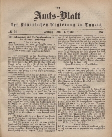 Amts-Blatt der Königlichen Regierung zu Danzig, 14. Juni 1871, Nr. 24