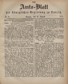 Amts-Blatt der Königlichen Regierung zu Danzig, 30. August 1871, Nr. 35