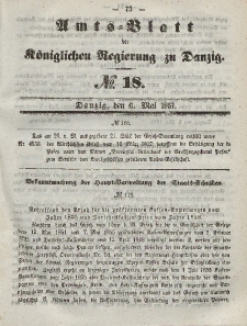 Amts-Blatt der Königlichen Regierung zu Danzig, 6. Mai 1857, Nr. 18