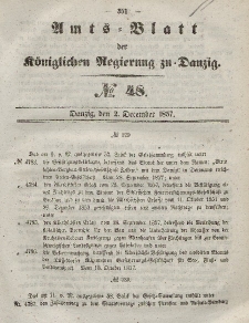 Amts-Blatt der Königlichen Regierung zu Danzig, 2. Dezember 1857, Nr. 48