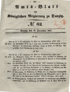 Amts-Blatt der Königlichen Regierung zu Danzig, 30. Dezember 1857, Nr. 52
