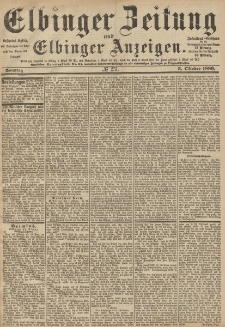 Elbinger Zeitung und Elbinger Anzeigen, Nr. 231 Sonntag 3. Oktober 1886