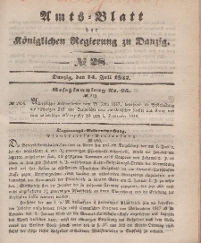 Amts-Blatt der Königlichen Regierung zu Danzig, 14. Juli 1847, Nr. 28