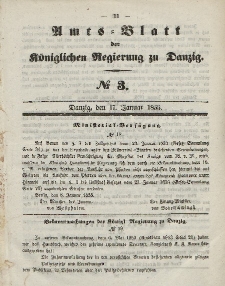 Amts-Blatt der Königlichen Regierung zu Danzig, 17. Januar 1855, Nr. 3