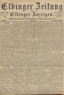 Elbinger Zeitung und Elbinger Anzeigen, Nr. 235 Freitag 8. Oktober 1886