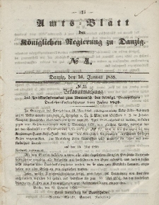 Amts-Blatt der Königlichen Regierung zu Danzig, 24. Januar 1855, Nr. 4