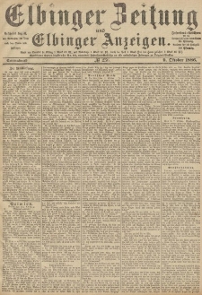 Elbinger Zeitung und Elbinger Anzeigen, Nr. 236 Sonnabend 9. Oktober 1886