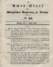 Amts-Blatt der Königlichen Regierung zu Danzig, 7. März 1855, Nr. 10