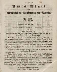 Amts-Blatt der Königlichen Regierung zu Danzig, 28. März 1855, Nr. 13
