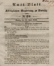 Amts-Blatt der Königlichen Regierung zu Danzig, 10. Juni 1846, Nr. 23