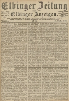 Elbinger Zeitung und Elbinger Anzeigen, Nr. 242 Sonnabend 16. Oktober 1886