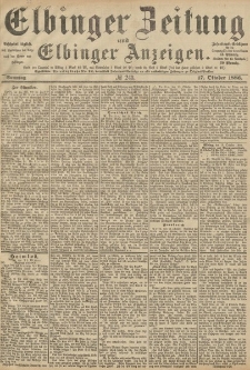Elbinger Zeitung und Elbinger Anzeigen, Nr. 243 Sonntag 17. Oktober 1886