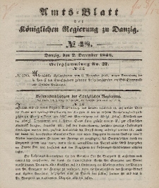 Amts-Blatt der Königlichen Regierung zu Danzig, 2. Dezember 1846, Nr. 48