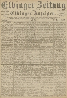 Elbinger Zeitung und Elbinger Anzeigen, Nr. 244 Dienstag 19. Oktober 1886