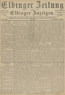 Elbinger Zeitung und Elbinger Anzeigen, Nr. 244 Dienstag 19. Oktober 1886