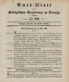 Amts-Blatt der Königlichen Regierung zu Danzig, 9. Dezember 1846, Nr. 49