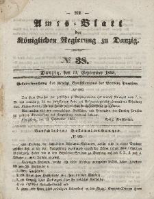 Amts-Blatt der Königlichen Regierung zu Danzig, 19. September 1855, Nr. 38