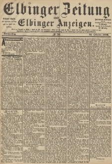 Elbinger Zeitung und Elbinger Anzeigen, Nr. 246 Donnerstag 21. Oktober 1886